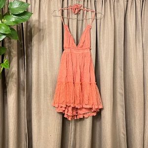Peachy Tie-Back Adjustable Waist Dress